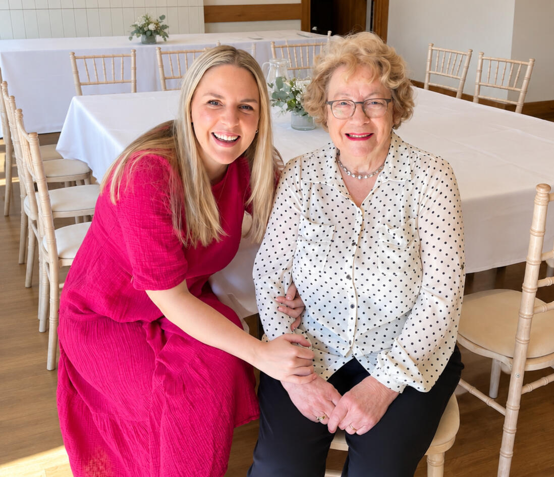Bryony, founder of Jeanie with her grandma Jean